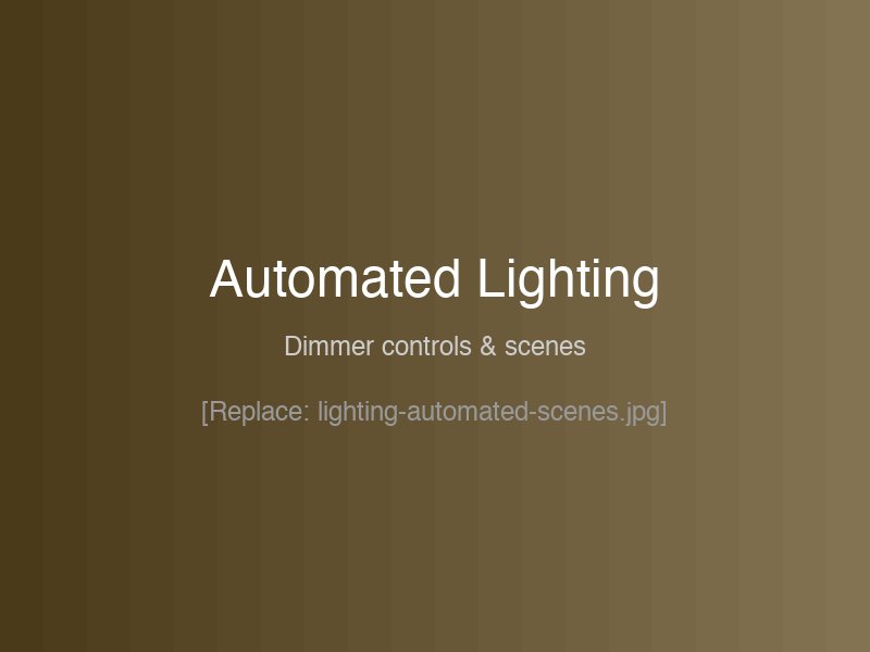 Automated Lighting Scenes